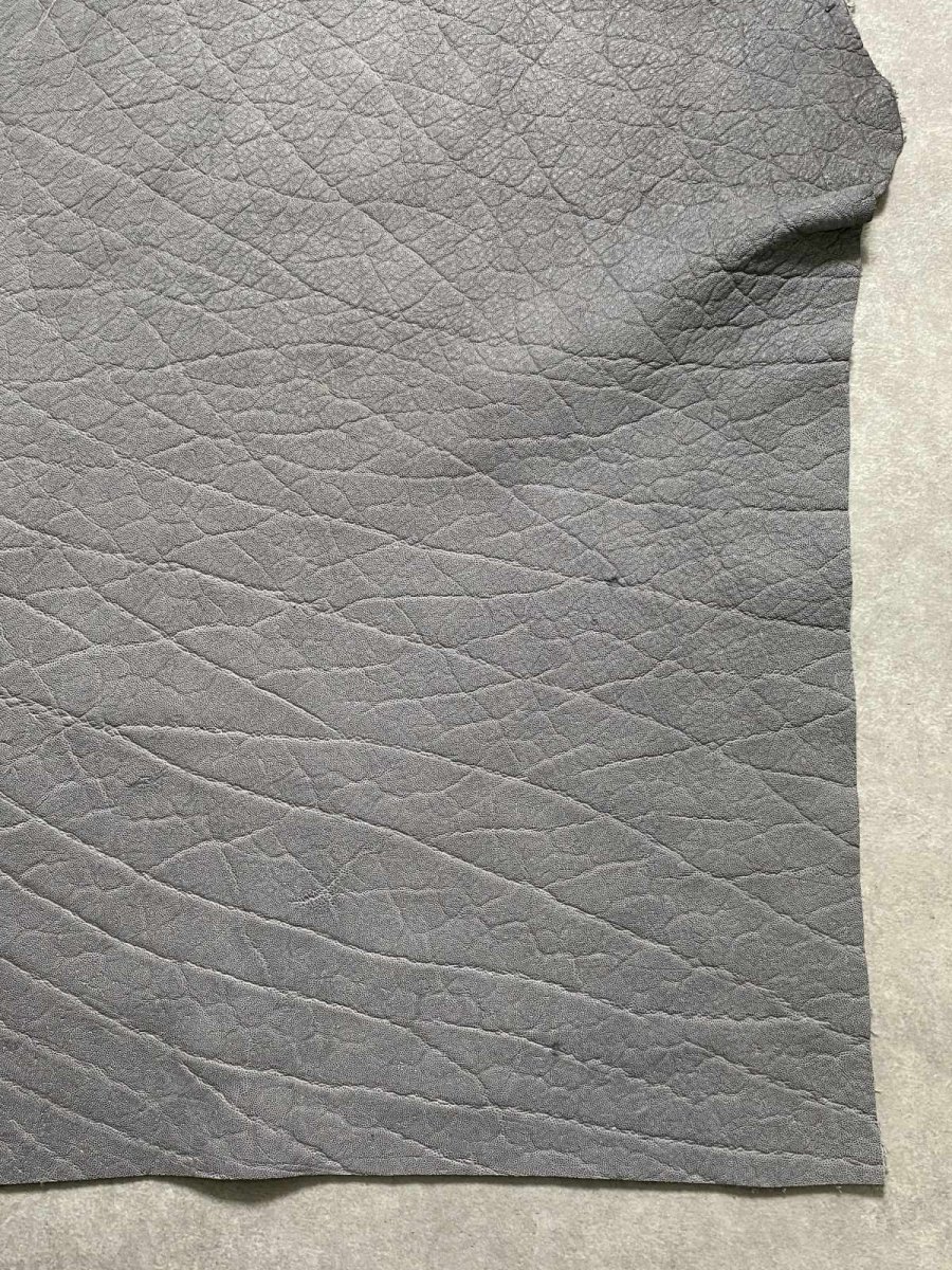 画像5: エレファントレザー　グレー　ゾウ革　象革　エキゾチックレザー (5)