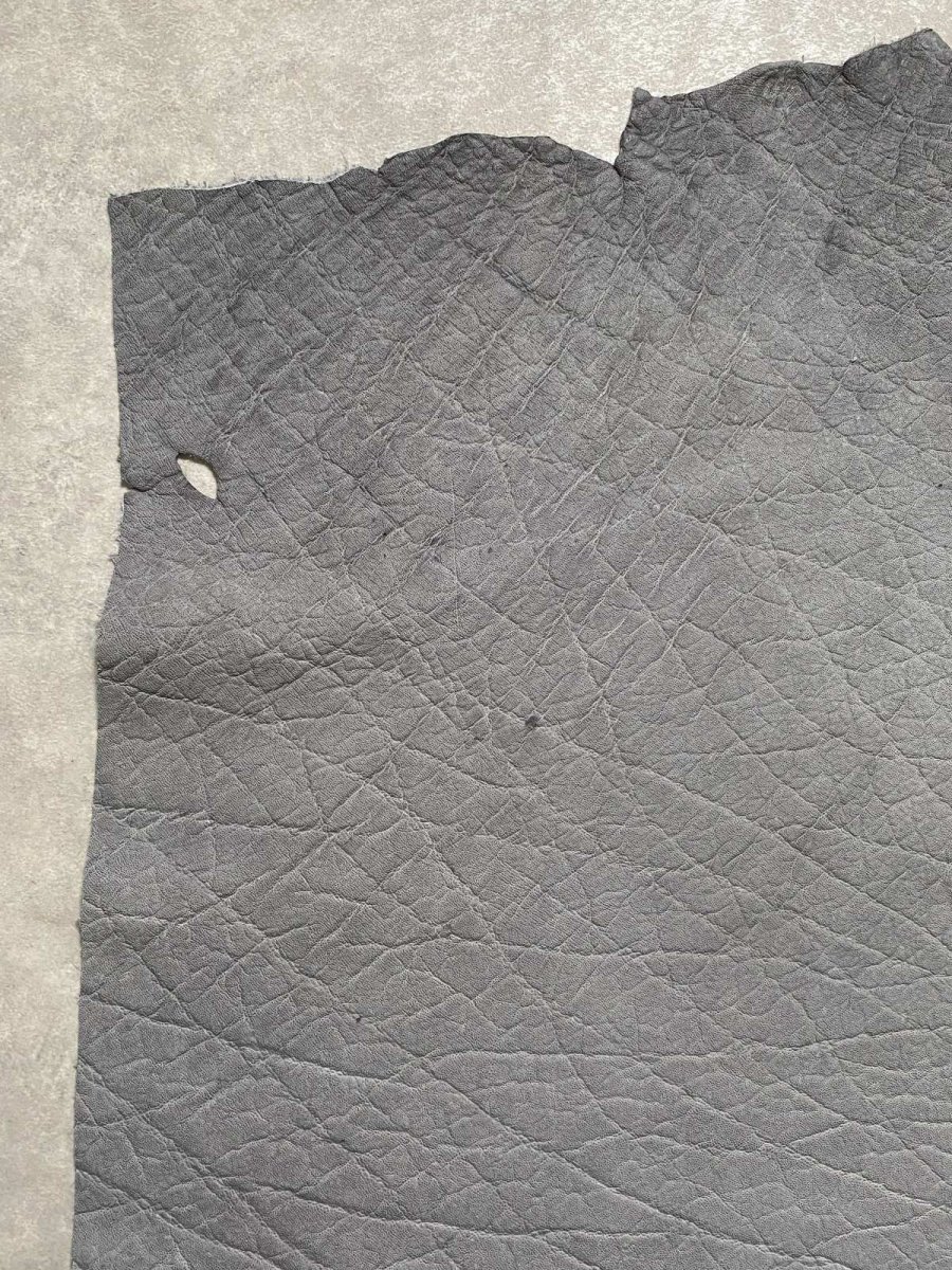 画像2: エレファントレザー　グレー　ゾウ革　象革　エキゾチックレザー (2)