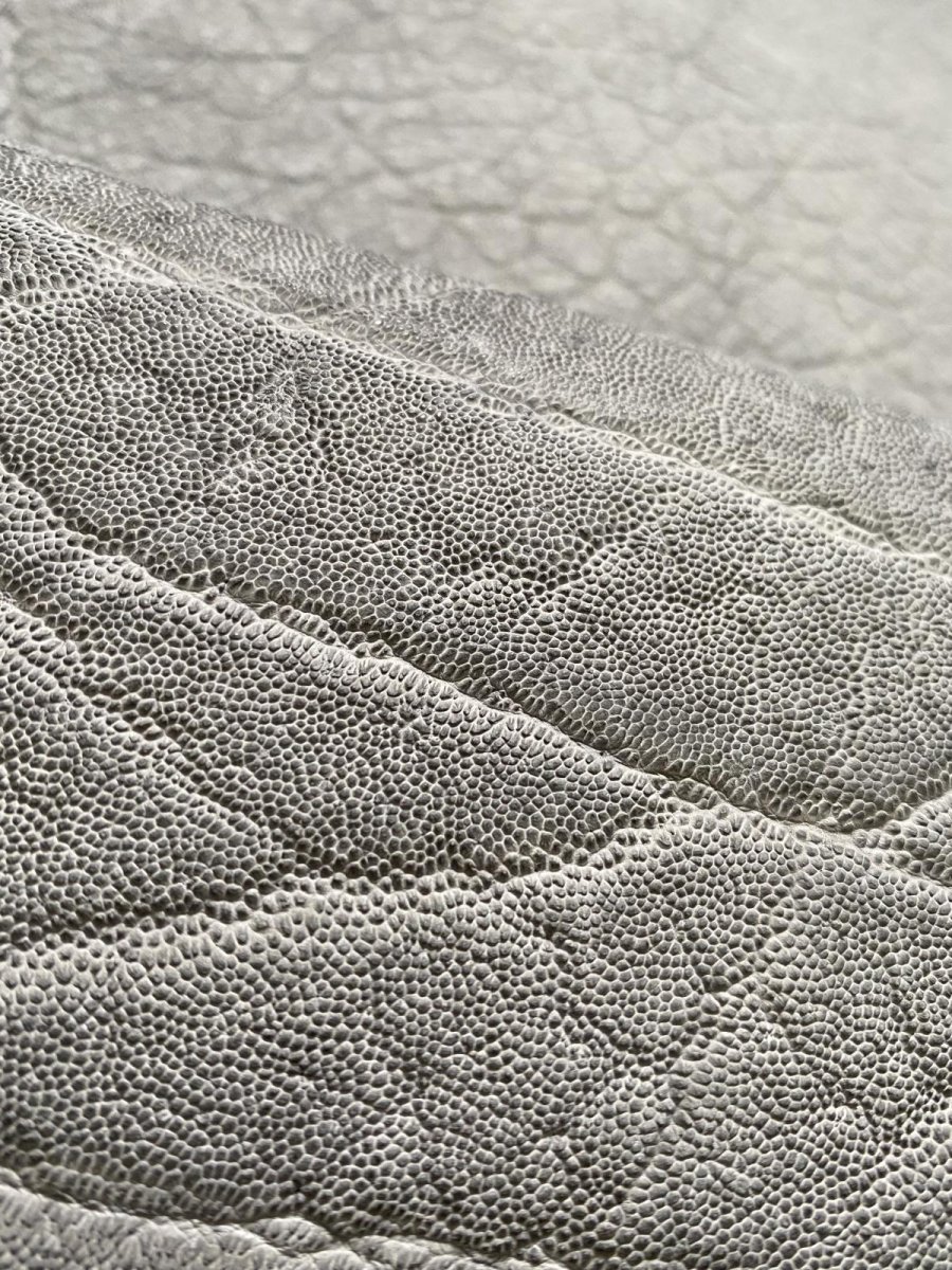 画像7: エレファントレザー　グレー　ゾウ革　象革　エキゾチックレザー (7)