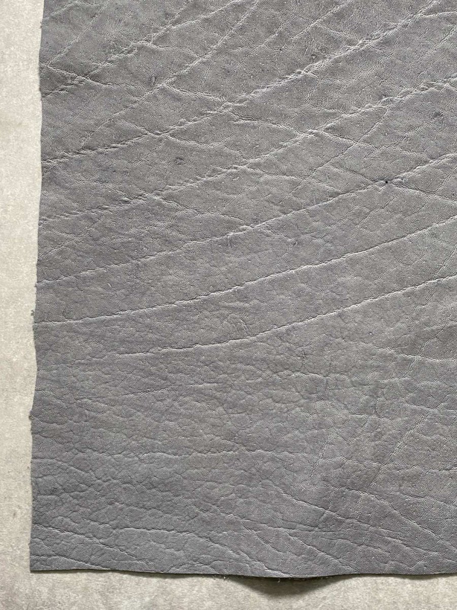 画像4: エレファントレザー　グレー　ゾウ革　象革　エキゾチックレザー (4)
