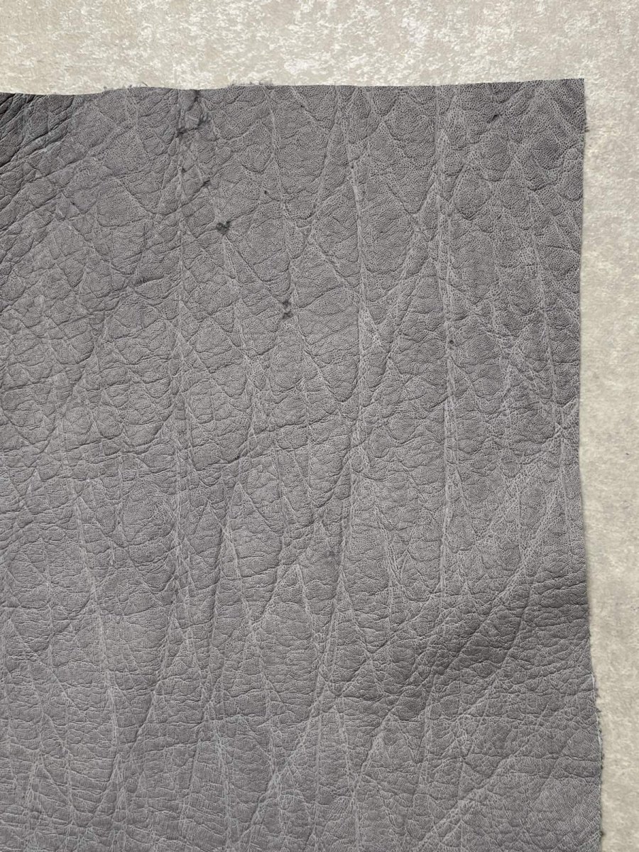 画像3: エレファントレザー　グレー　ゾウ革　象革　エキゾチックレザー (3)