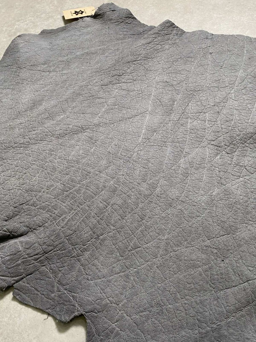 画像6: エレファントレザー　グレー　ゾウ革　象革　エキゾチックレザー (6)