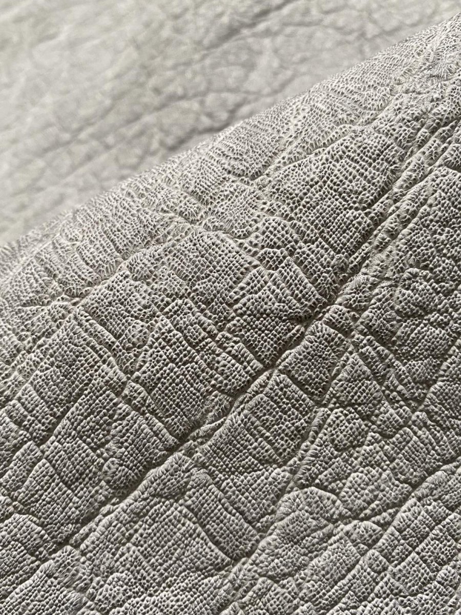 画像7: エレファントレザー　グレー　ゾウ革　象革　エキゾチックレザー (7)