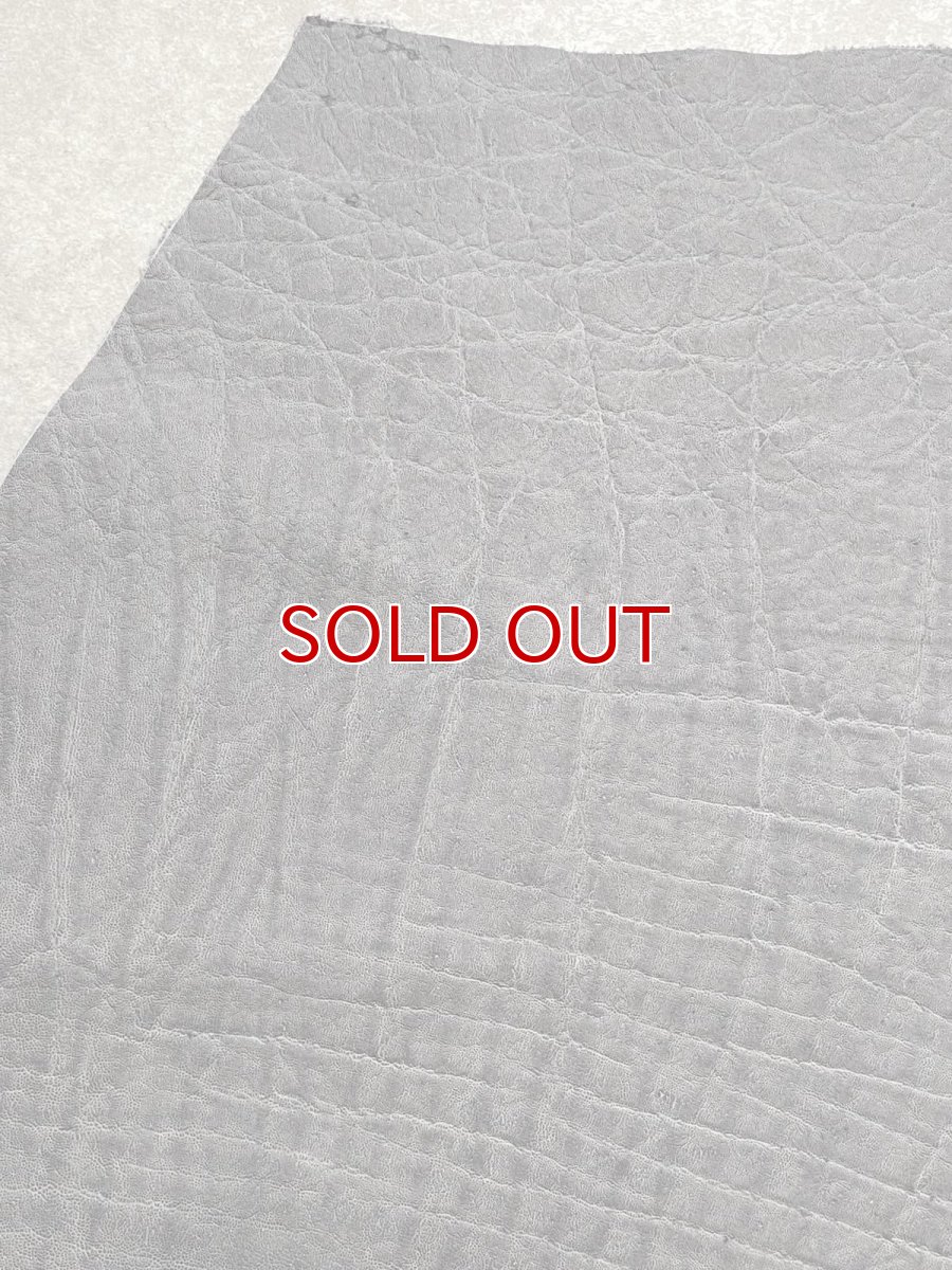 画像2: エレファントレザー　グレー　ゾウ革　象革　エキゾチックレザー (2)