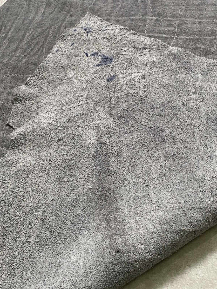 画像9: エレファントレザー　グレー　ゾウ革　象革　エキゾチックレザー (9)