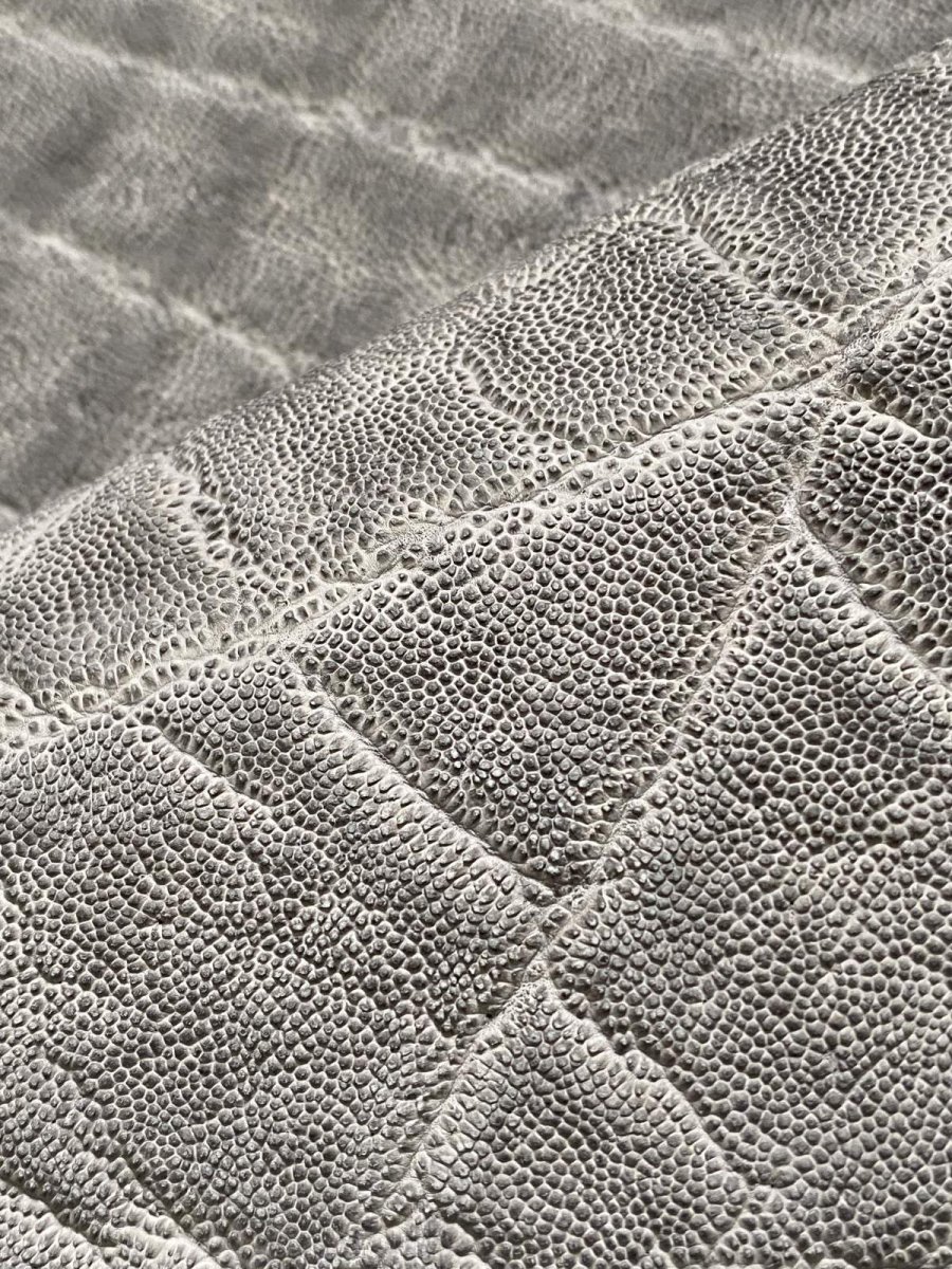 画像8: エレファントレザー　グレー　ゾウ革　象革　エキゾチックレザー (8)