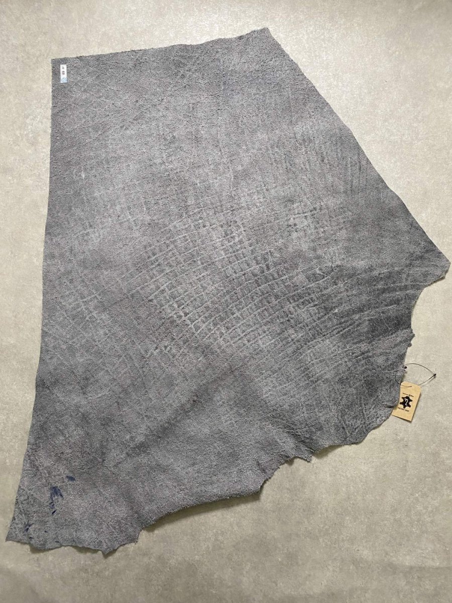 画像10: エレファントレザー　グレー　ゾウ革　象革　エキゾチックレザー (10)