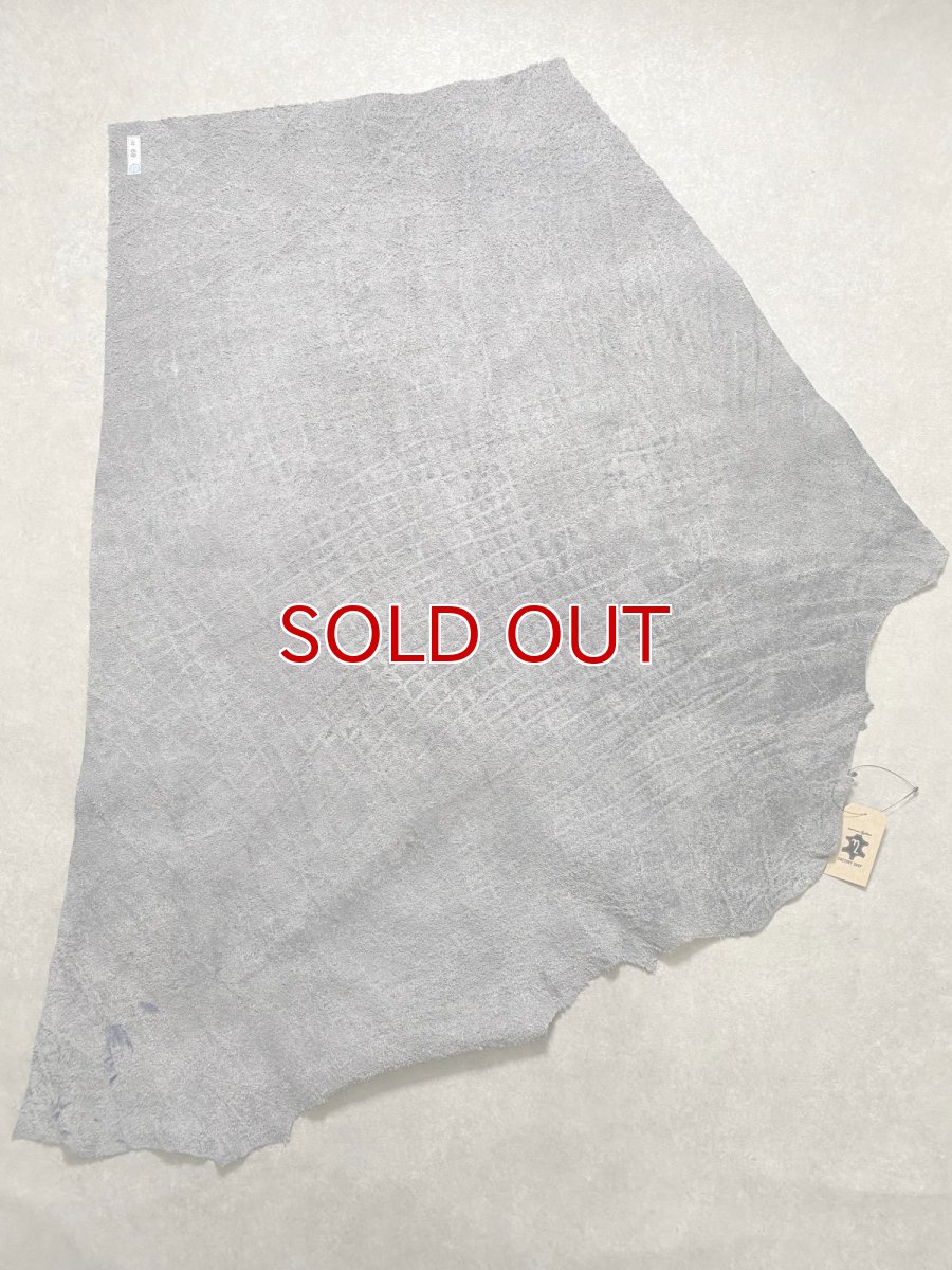 画像10: エレファントレザー　グレー　ゾウ革　象革　エキゾチックレザー (10)