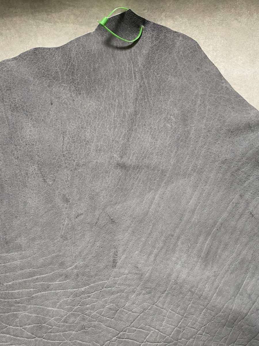 画像3: エレファントレザー　グレー　ゾウ革　象革　エキゾチックレザー (3)