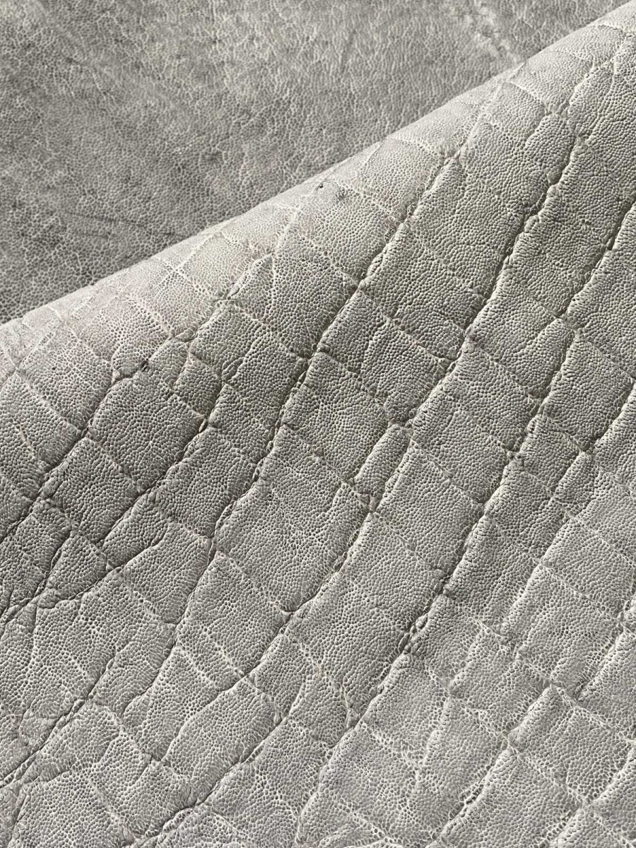 画像9: エレファントレザー　グレー　ゾウ革　象革　エキゾチックレザー (9)