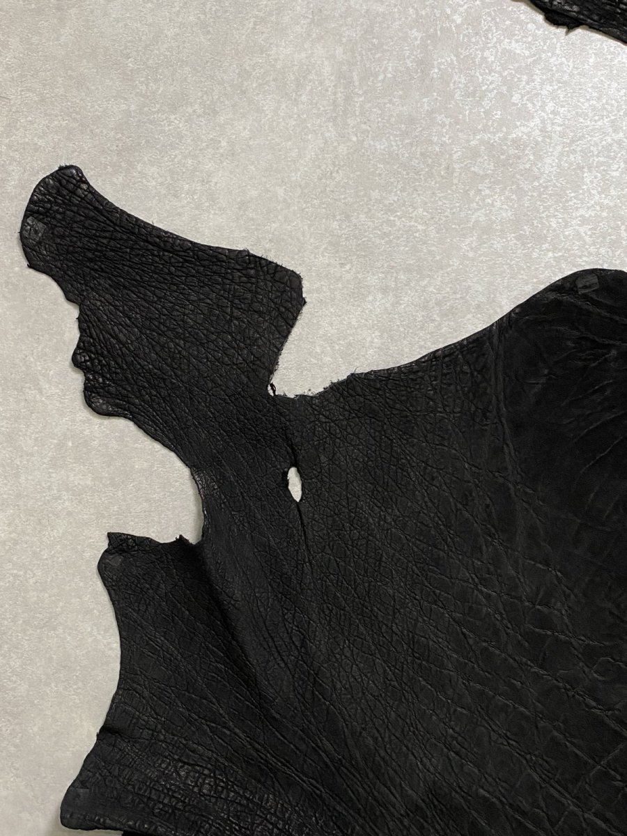 画像2: エレファントレザー　ブラック　ゾウ革　象革　エキゾチックレザー (2)