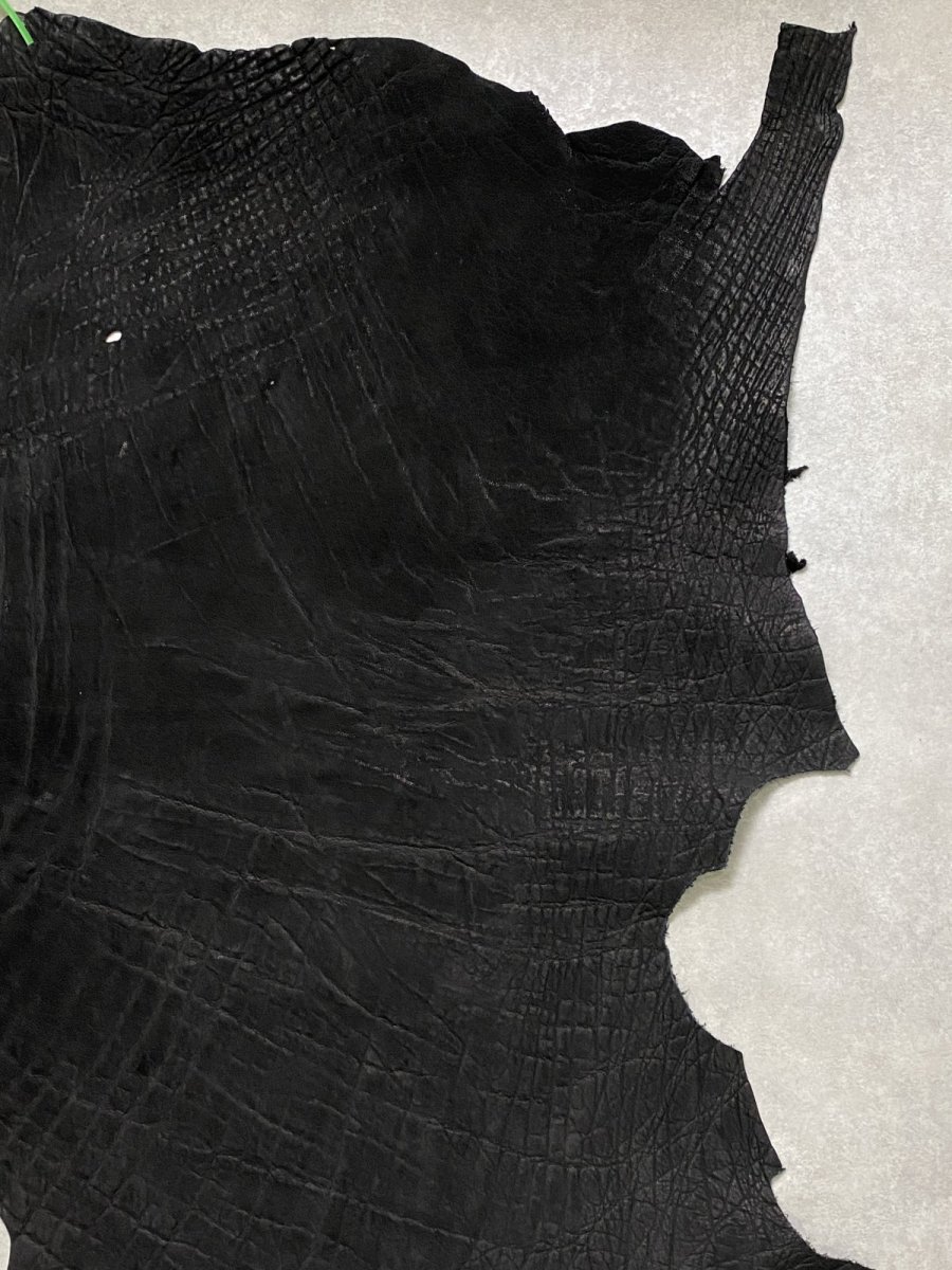 画像4: エレファントレザー　ブラック　ゾウ革　象革　エキゾチックレザー (4)