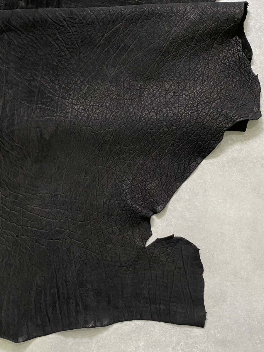 画像8: エレファントレザー　ブラック　ゾウ革　象革　エキゾチックレザー (8)