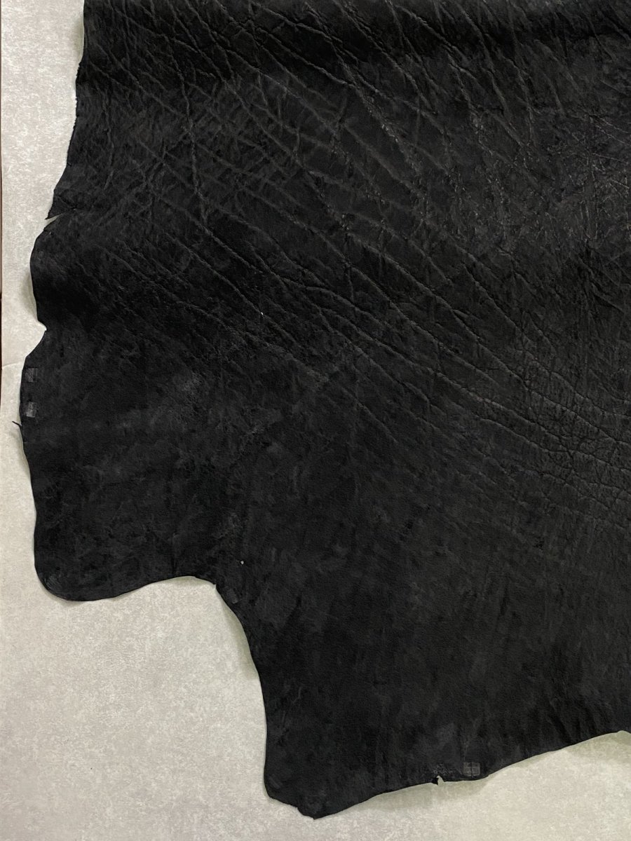 画像7: エレファントレザー　ブラック　ゾウ革　象革　エキゾチックレザー (7)