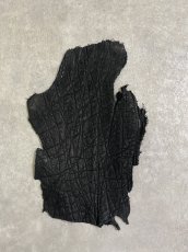 画像1: 象革　エレファントレザー　ブラック　ゾウ革 ハギレ (1)