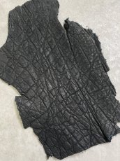 画像2: 象革　エレファントレザー　ブラック　ゾウ革 ハギレ (2)
