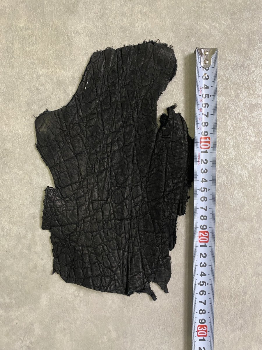 画像3: 象革　エレファントレザー　ブラック　ゾウ革 ハギレ (3)