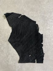 画像1: 象革　エレファントレザー　ブラック　ゾウ革 ハギレ (1)