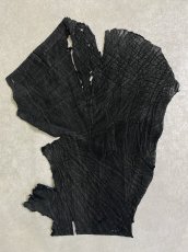 画像1: 象革　エレファントレザー　ブラック　ゾウ革 ハギレ (1)