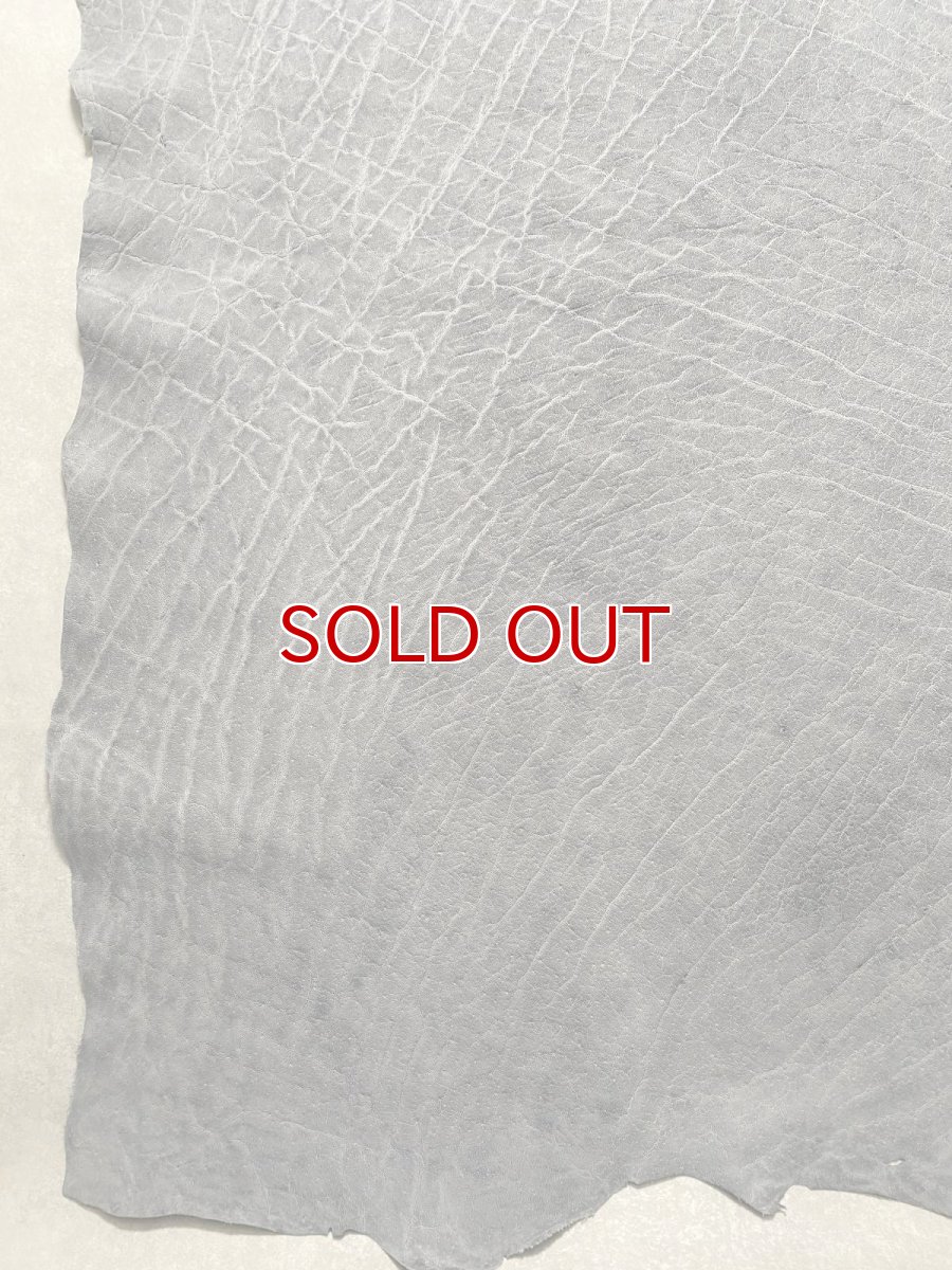 画像5: エレファントレザー　グレー　ゾウ革　象革　エキゾチックレザー (5)
