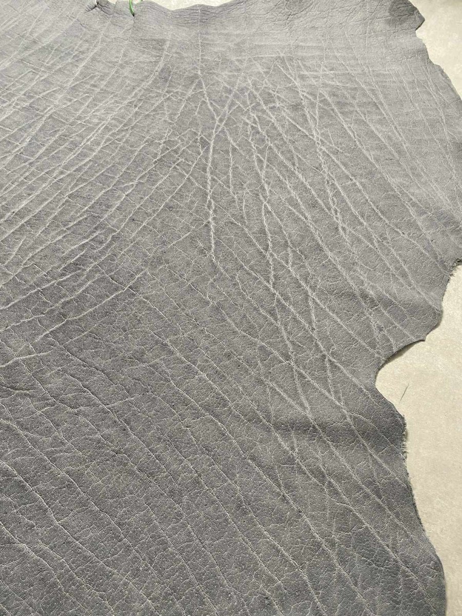 画像4: エレファントレザー　グレー　ゾウ革　象革　エキゾチックレザー (4)