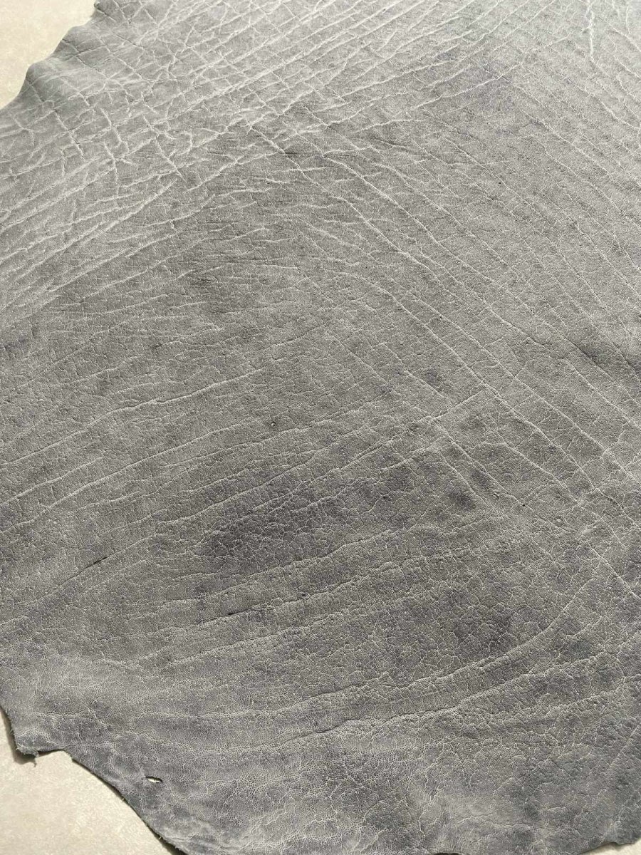 画像9: エレファントレザー　グレー　ゾウ革　象革　エキゾチックレザー (9)