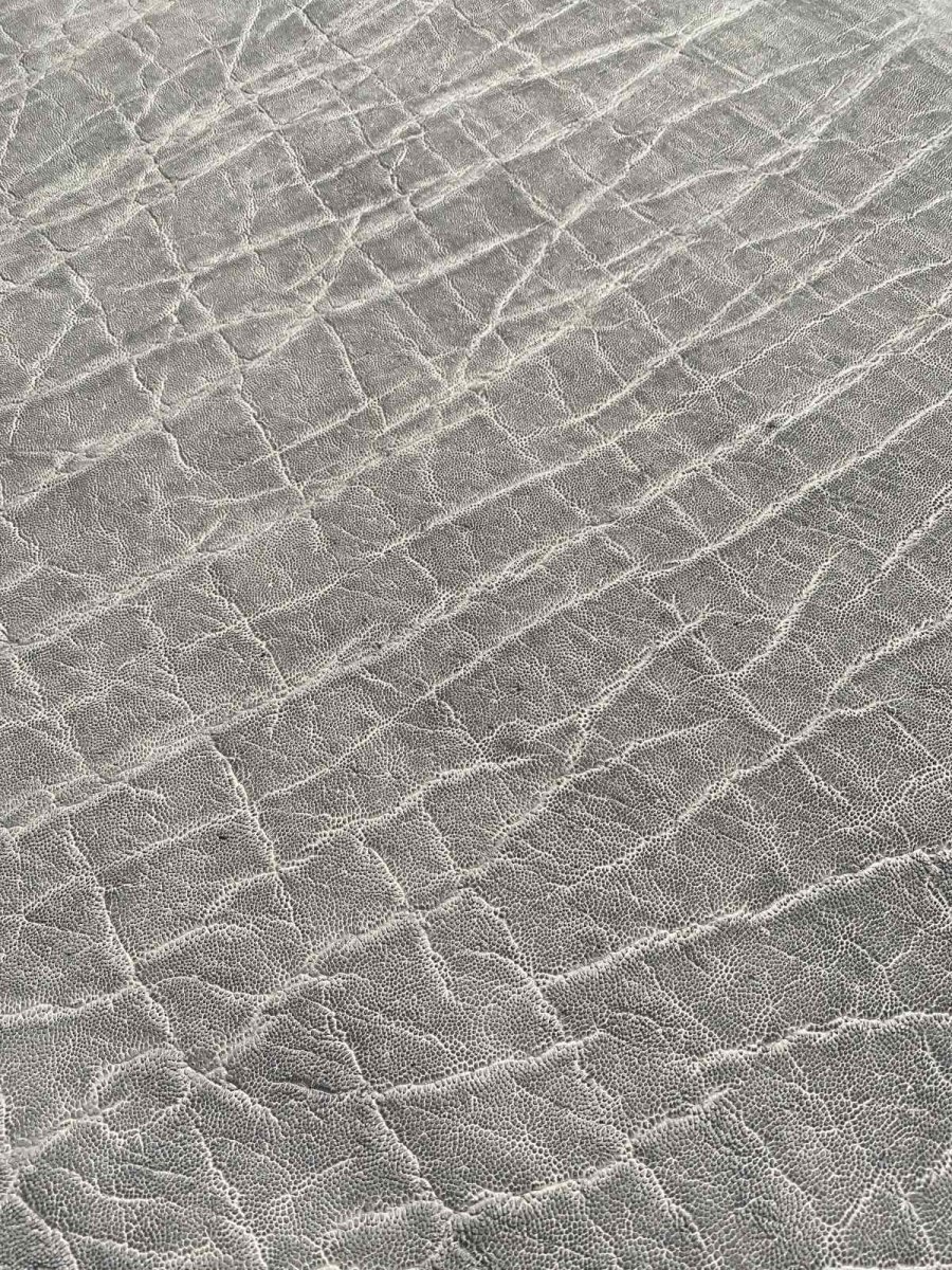 画像2: エレファントレザー　グレー　ゾウ革　象革　エキゾチックレザー (2)