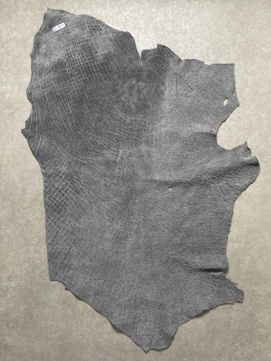 画像9: エレファントレザー　グレー　ゾウ革　象革　エキゾチックレザー (9)