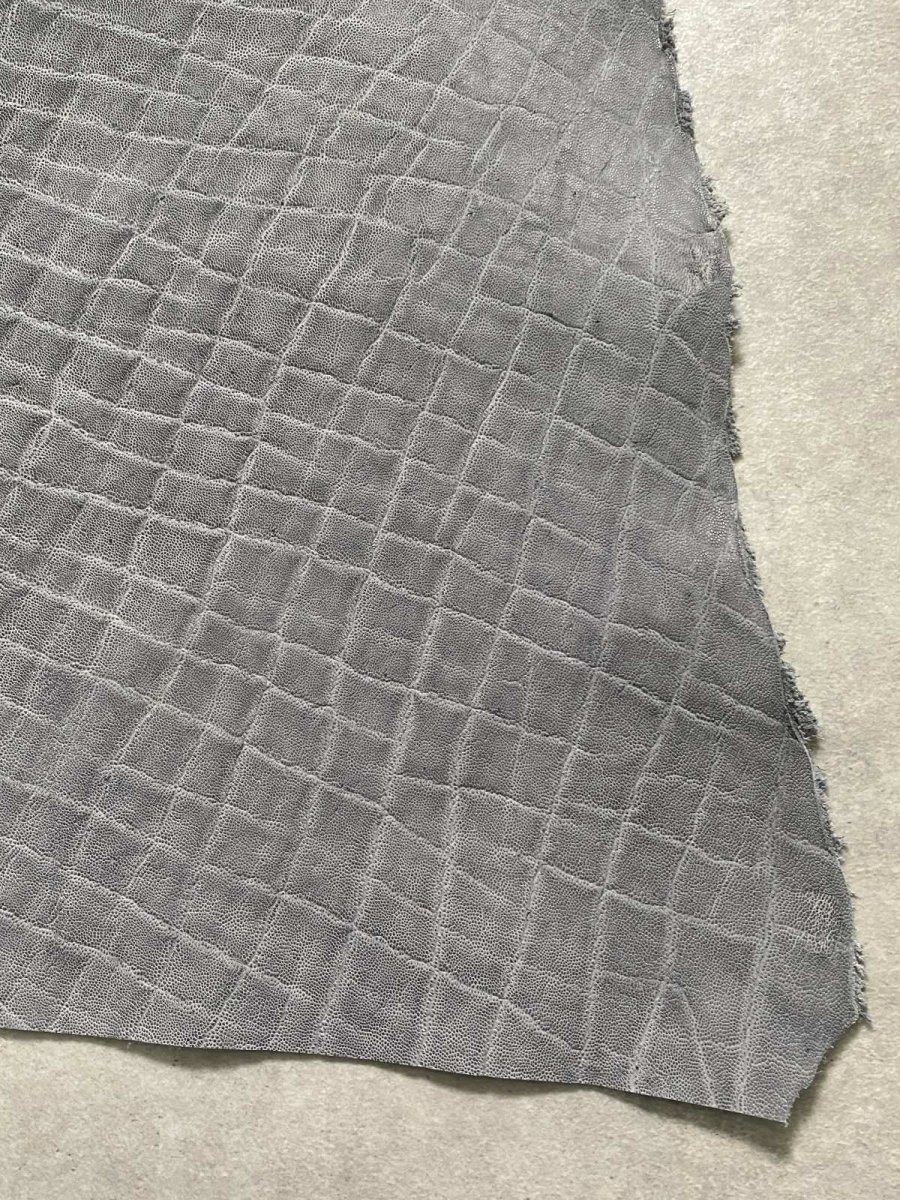 画像5: エレファントレザー　グレー　ゾウ革　象革　エキゾチックレザー (5)