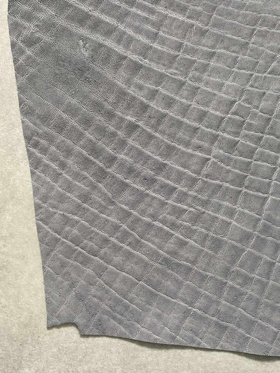 画像4: エレファントレザー　グレー　ゾウ革　象革　エキゾチックレザー (4)
