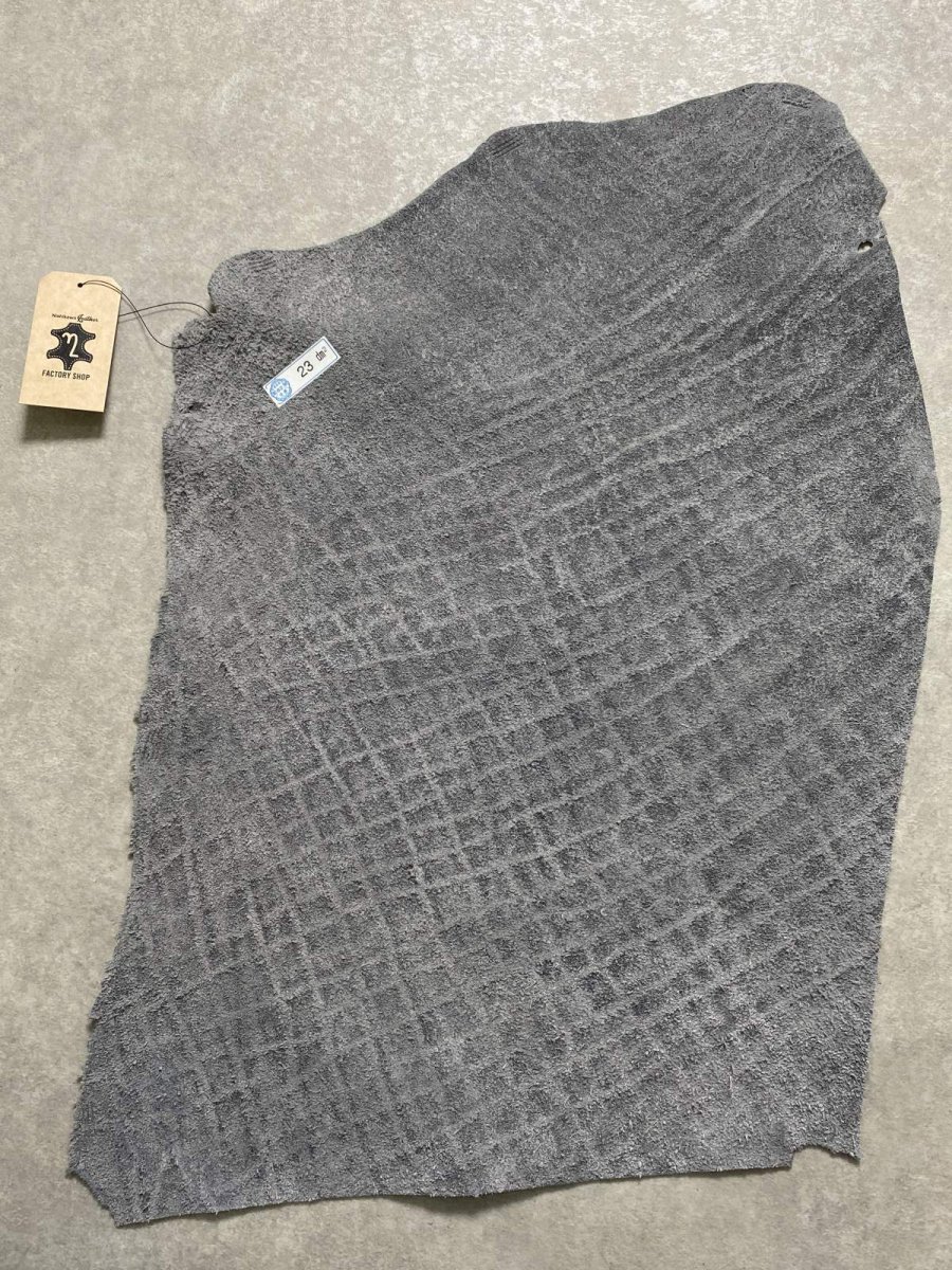画像8: エレファントレザー　グレー　ゾウ革　象革　エキゾチックレザー (8)