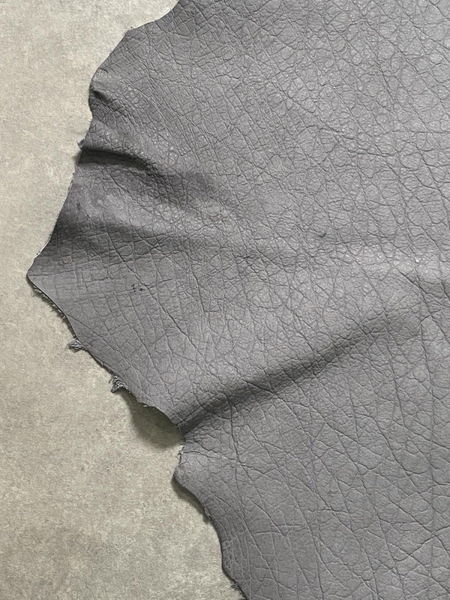 画像5: エレファントレザー　グレー　ゾウ革　象革　エキゾチックレザー (5)