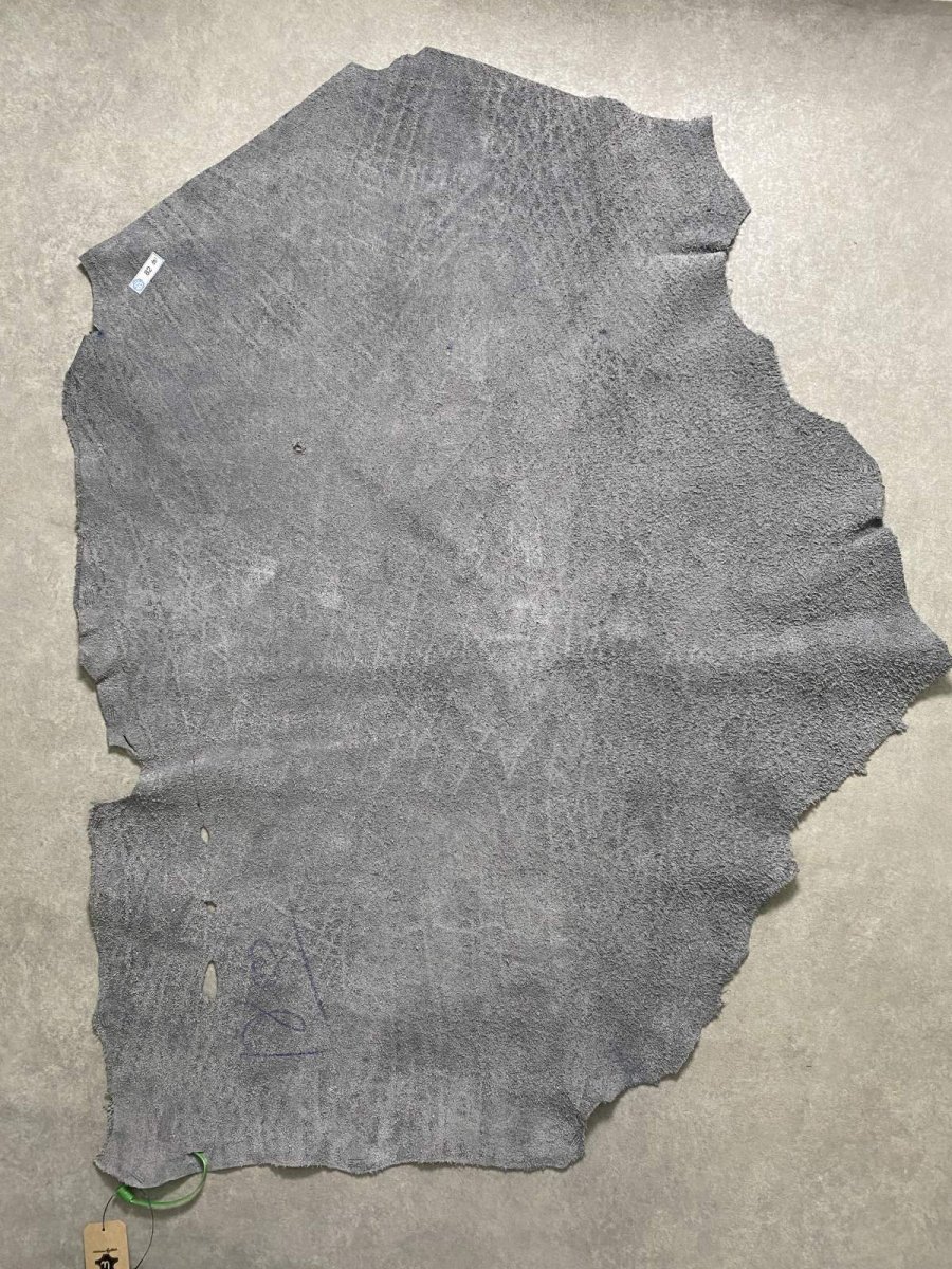 画像9: エレファントレザー　グレー　ゾウ革　象革　エキゾチックレザー (9)