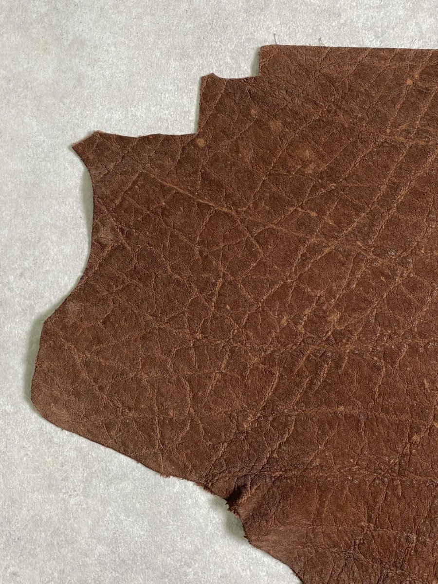 画像2: 【お客様専用品】エレファントレザー　ブラウン　ゾウ革　象革　 (2)