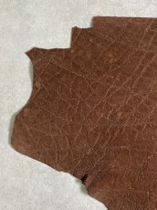 画像2: 【お客様専用品】エレファントレザー　ブラウン　ゾウ革　象革　 (2)