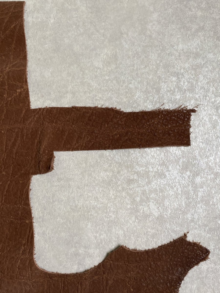 画像4: 【お客様専用品】エレファントレザー　ブラウン　ゾウ革　象革　 (4)