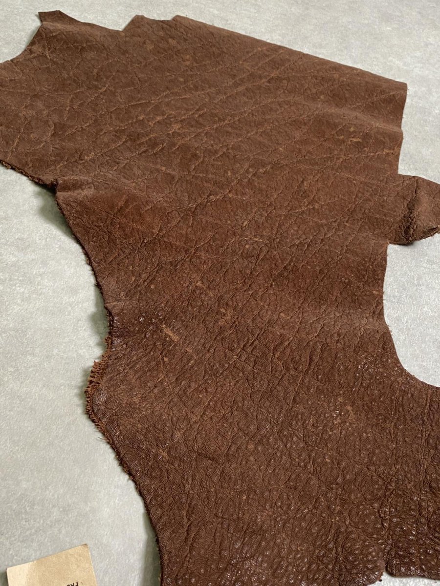 画像7: 【お客様専用品】エレファントレザー　ブラウン　ゾウ革　象革　 (7)