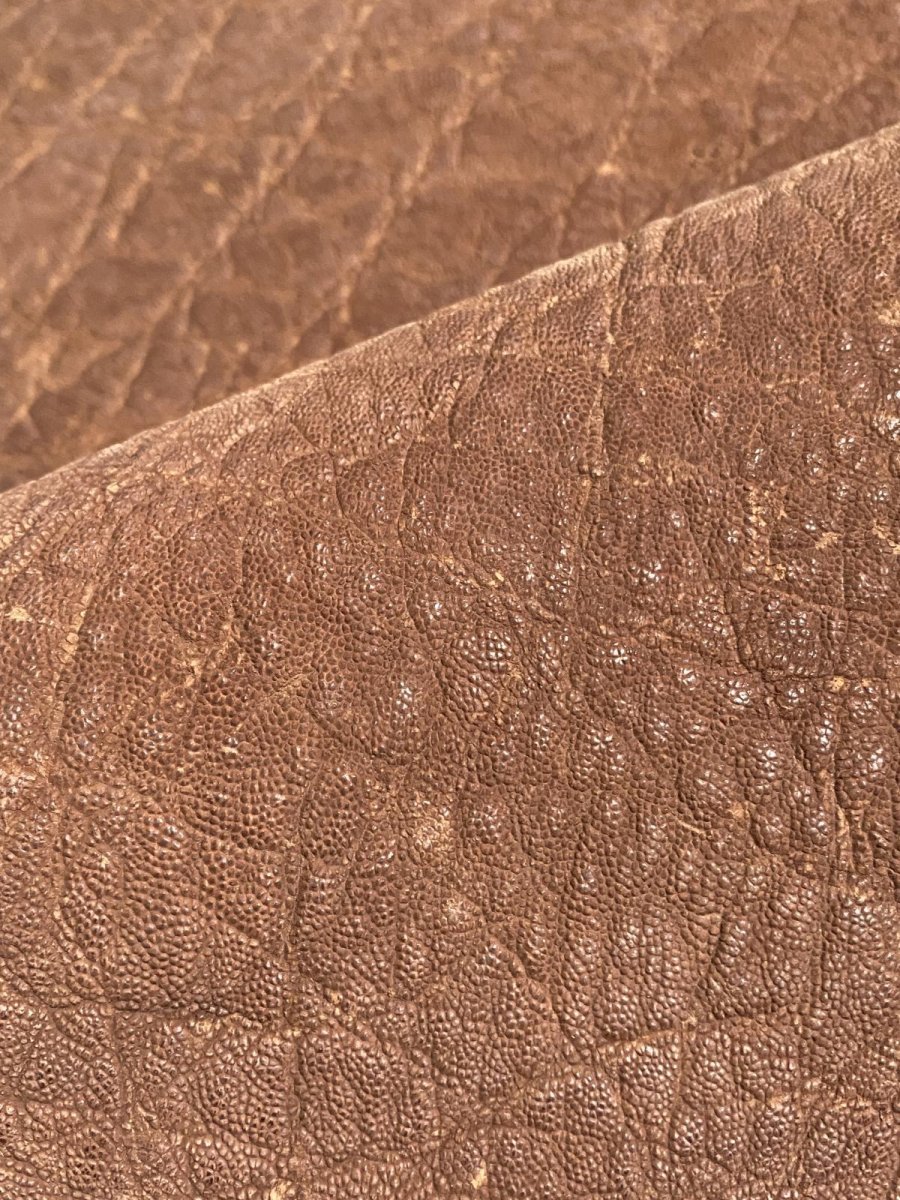 画像8: 【お客様専用品】エレファントレザー　ブラウン　ゾウ革　象革　 (8)