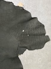 画像3: エレファントレザー　ダークグレー　ゾウ革　象革　耳　エキゾチックレザー (3)