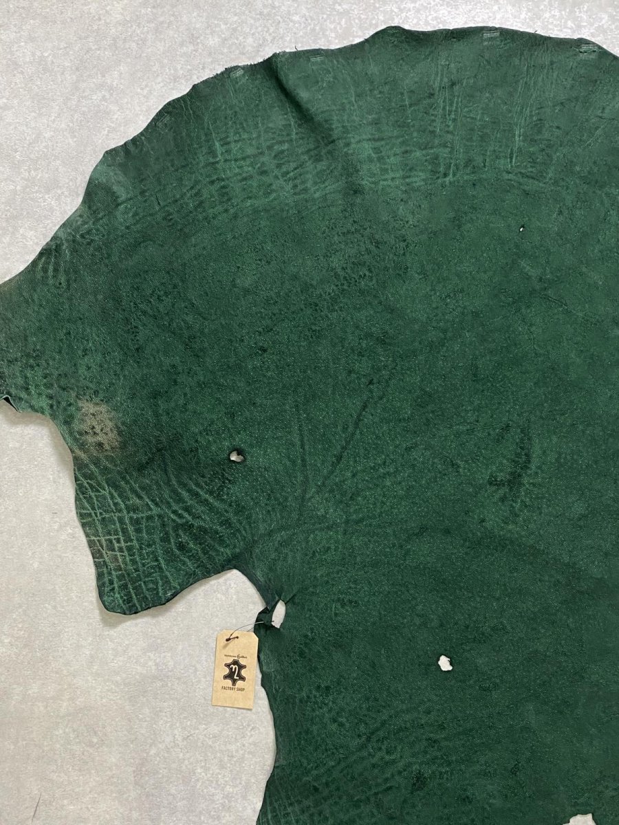 画像3: エレファントレザー　グリーン　ゾウ革　象革　耳　ミミ (3)