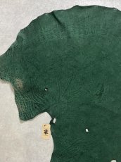 画像3: エレファントレザー　グリーン　ゾウ革　象革　耳　ミミ (3)