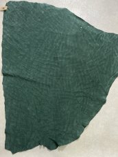 画像1: エレファントレザー　ダークグリーン　ゾウ革　象革　エキゾチックレザー (1)