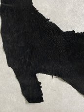 画像4: エレファントレザー　耳　ブラック　ゾウ革　象革　エキゾチックレザー (4)
