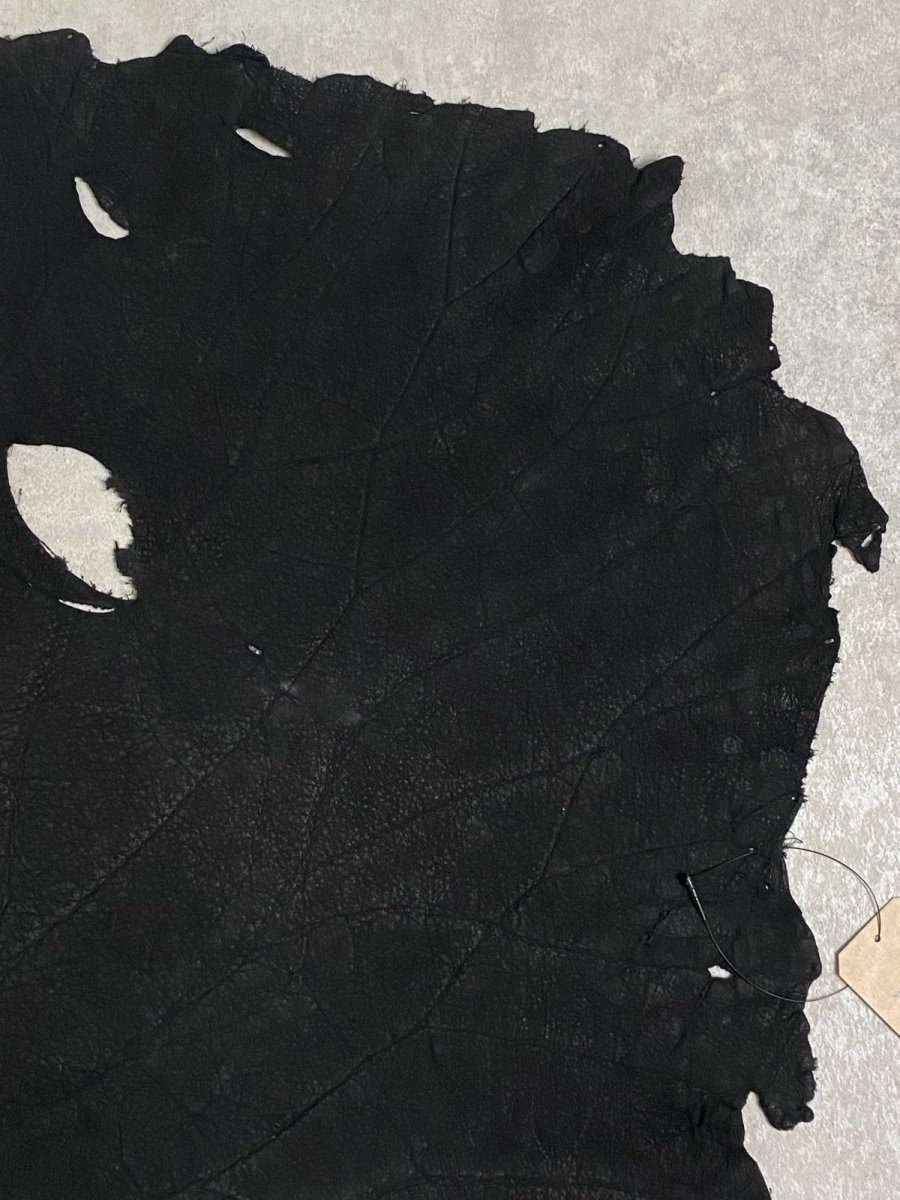 画像3: エレファントレザー　耳　ブラック　ゾウ革　象革　エキゾチックレザー (3)