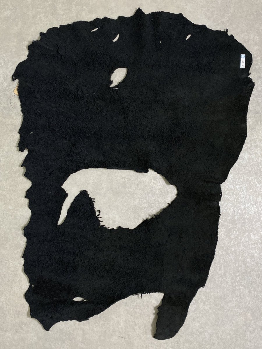 画像12: エレファントレザー　耳　ブラック　ゾウ革　象革　エキゾチックレザー (12)