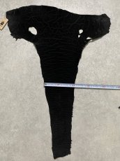 画像11: エレファントレザー　ブラック　ゾウ革　象革　尻尾　エキゾチックレザー (11)