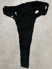 画像13: エレファントレザー　ブラック　ゾウ革　象革　尻尾　エキゾチックレザー (13)
