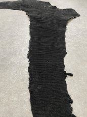 画像7: エレファントレザー　ブラック　ゾウ革　象革　尻尾　エキゾチックレザー (7)