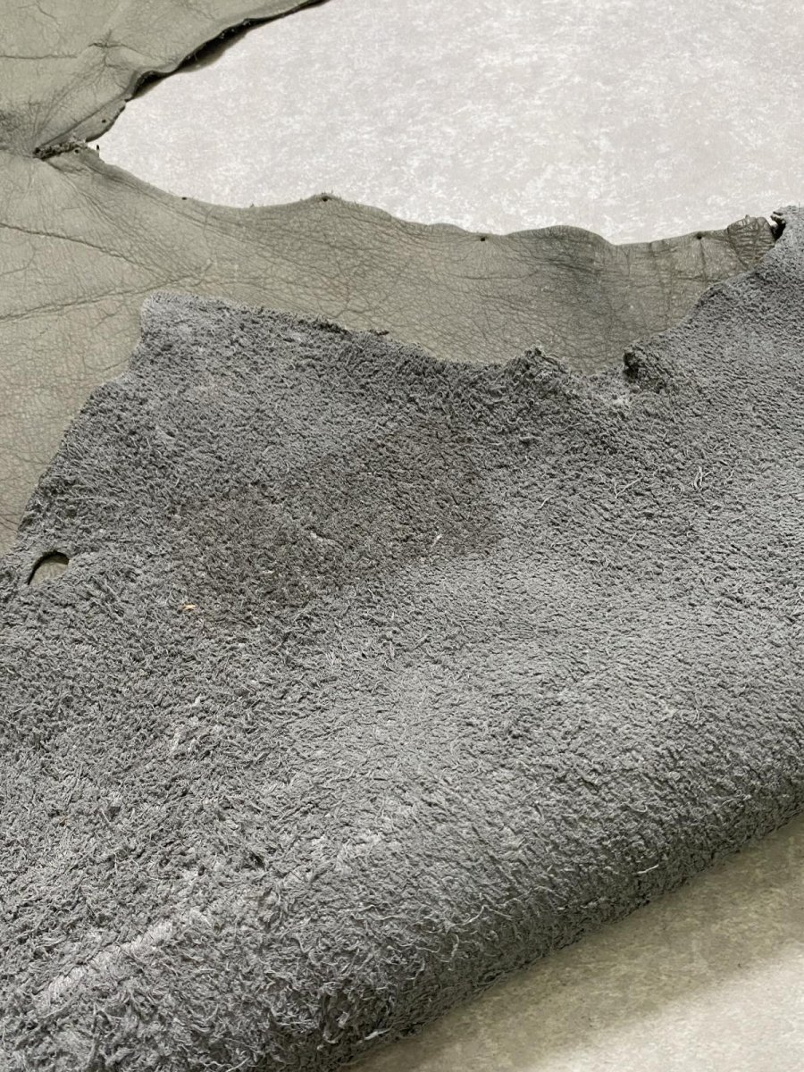 画像8: エレファントレザー　グレー　ゾウ革　象革　耳　エキゾチックレザー (8)