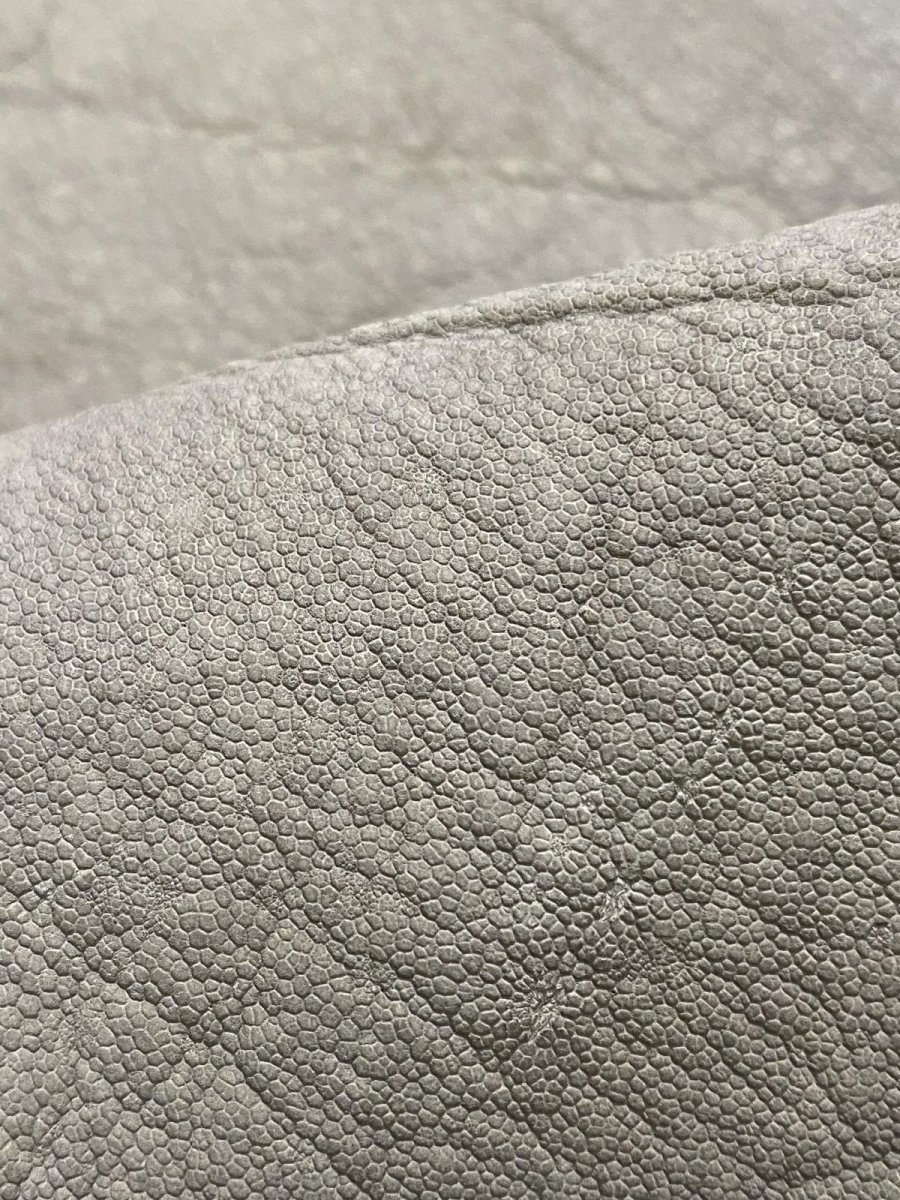 画像3: エレファントレザー　グレー　ゾウ革　象革　耳　エキゾチックレザー (3)